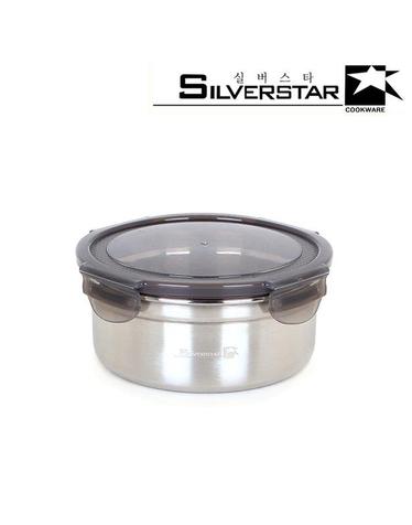 [SILVERSTAR] 실버스타 모이 스텐레스 반찬통 밀폐용기 원형 4호