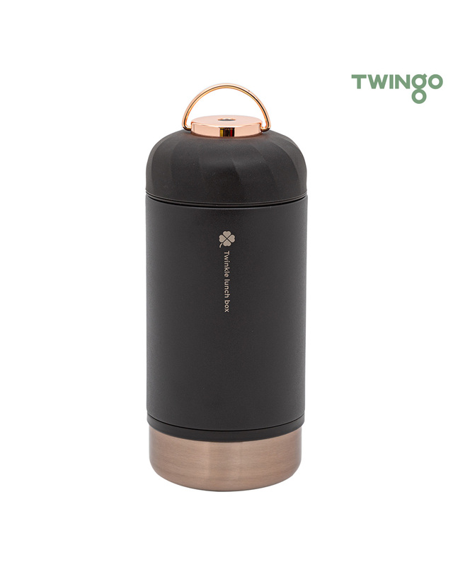 트윙고 [TWINGO] 트윙고 뉴트윙클 보온도시락 죽통 1250ml 블랙 착용컷