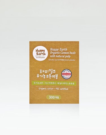 해피얼쓰 유기농 코튼 면봉
