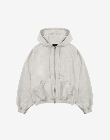 Oversized Full Zip Hoodie - Oat