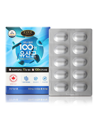 에버그린 데일리플랜 100억 유산균 (500mg x 60캡슐) / 2개월分