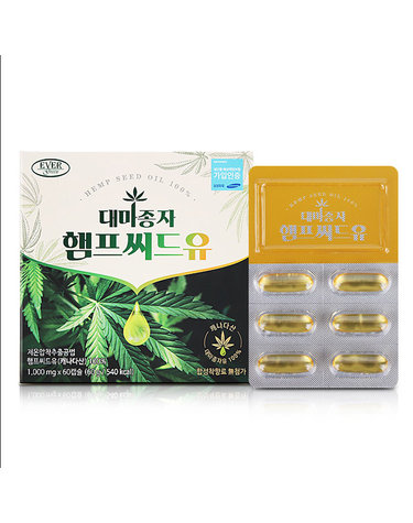 [에버그린] 대마종자 햄프씨드유 (1,000mg*60캡슐)