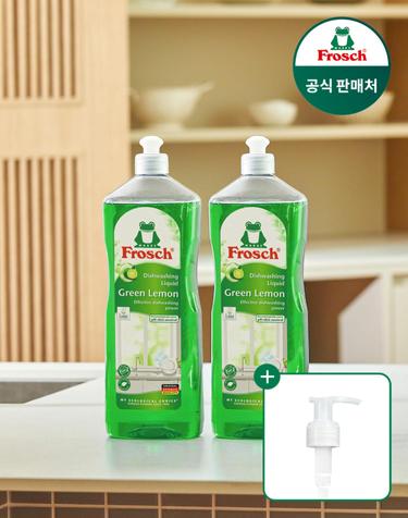프로쉬 독일 맨손 주방세제 그린레몬 1L 2개+펌프