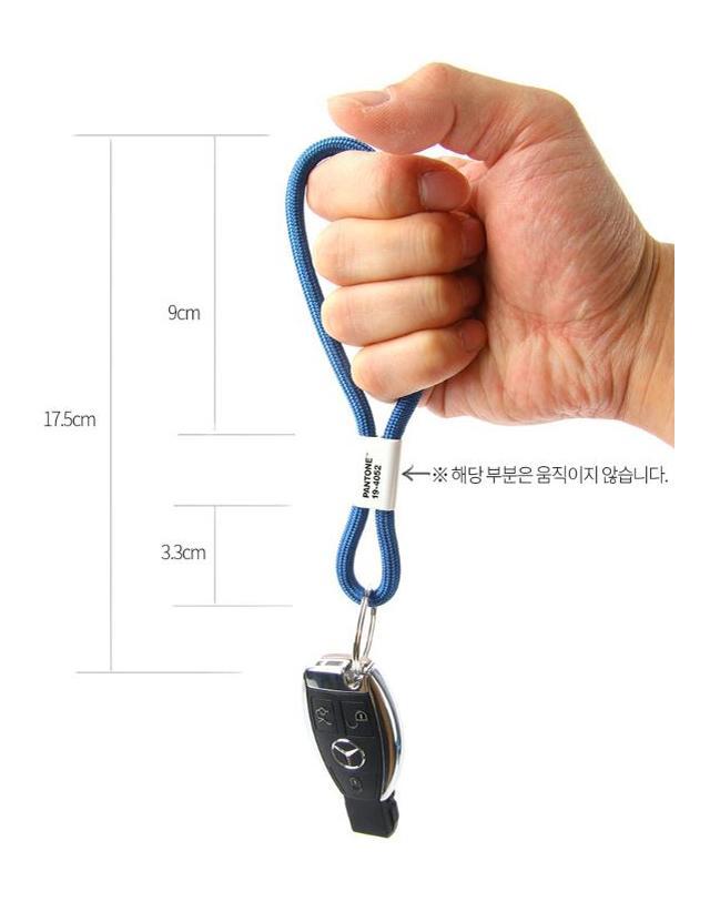 팬톤리빙 팬톤 키체인S(2021올해의컬러 일루미네이팅+얼티밋그레이) 착용컷