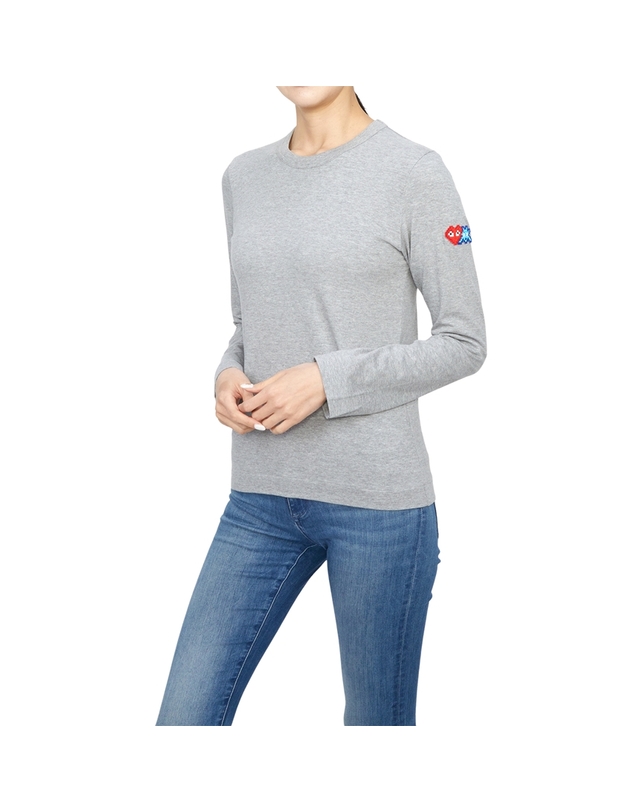 꼼데가르송 꼼데가르송 X 인베이더 더블와펜 여성 긴팔티셔츠 AZ T329 051 2 착용컷