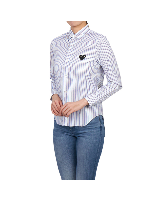 꼼데가르송 꼼데가르송 블랙와펜 스트라이프 여성 셔츠 AZ B005 051 1 착용컷
