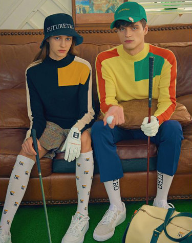 (UNISEX) COLORBLOCK POLA KNIT / WOMEN