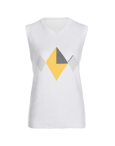 (UNISEX) CONTRAST AGAILE INTARSIA VEST / WOMEN