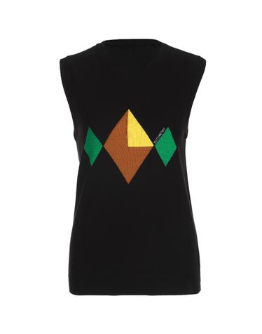 (UNISEX) CONTRAST AGAILE INTARSIA VEST / MEN