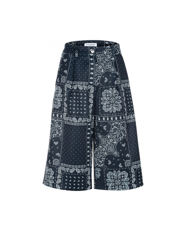 (UNISEX) PAISLEY BERMUDA PANTS