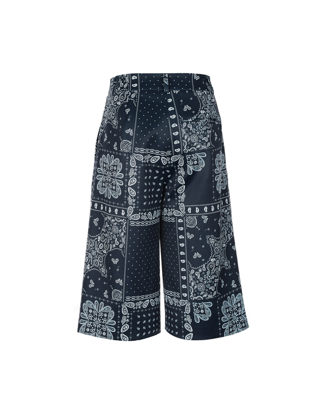 퓨처레트로 (UNISEX) PAISLEY BERMUDA PANTS 네이비 착용컷
