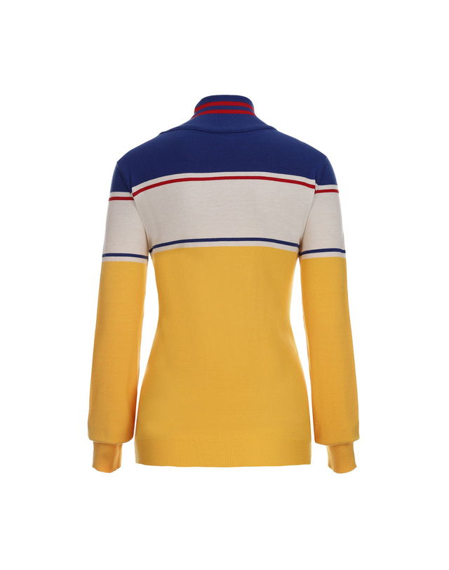퓨처레트로 (UNISEX) RETRO POLA KNIT / WOMEN 노랑 착용컷