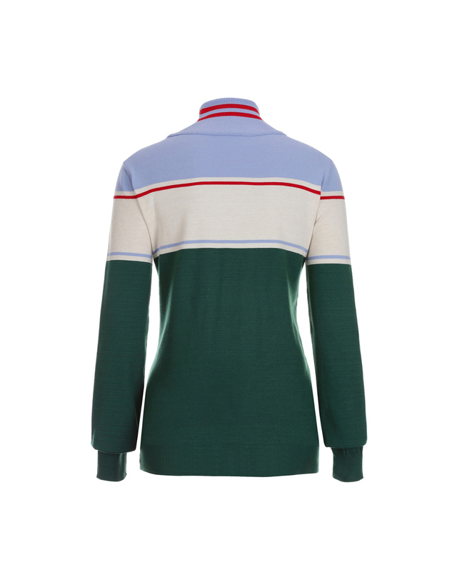 퓨처레트로 (UNISEX) RETRO POLA KNIT / MEN 그린 착용컷