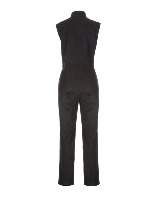 퓨처레트로 (WOMEN) FUTURE ZIPUP JUMPSUIT 블랙 착용컷