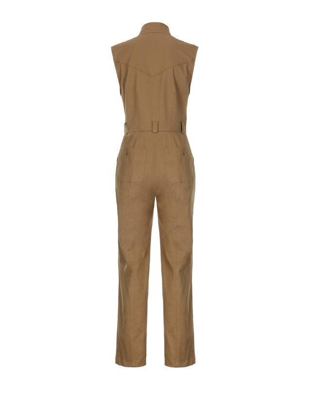 퓨처레트로 (WOMEN) FUTURE ZIPUP JUMPSUIT 카멜 착용컷