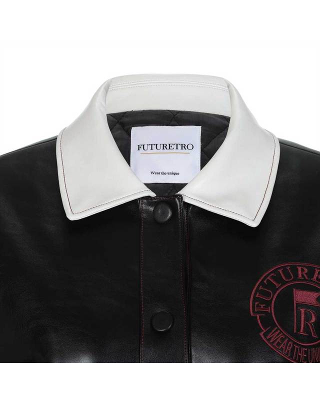 퓨처레트로 ( 01/05 순차배송) (UNISEX) STADIUM LEATHER JUMPER / MEN 착용컷