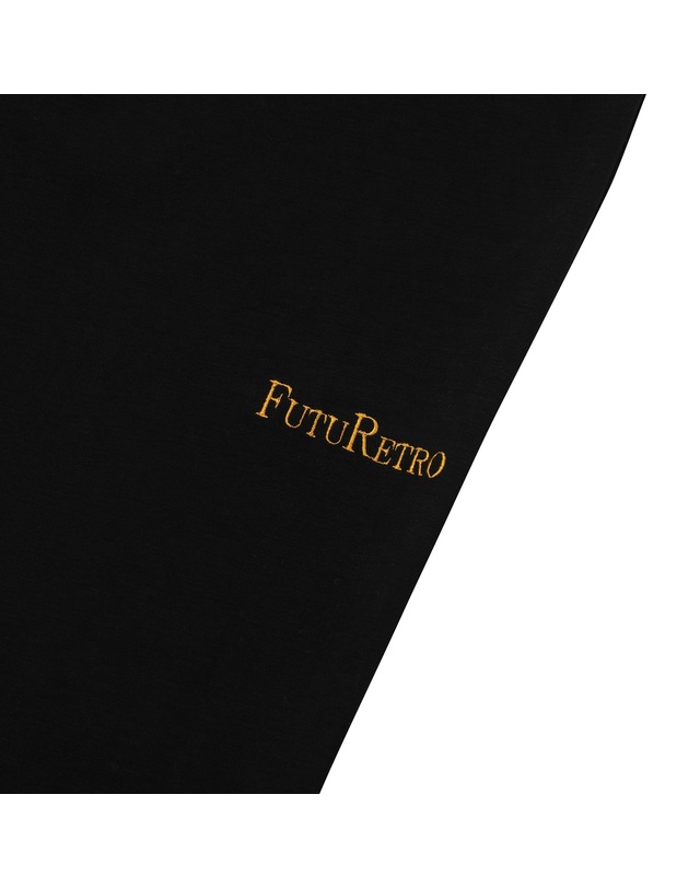 퓨처레트로 (UNISEX) WIDE SPAN PANTS 블랙 착용컷
