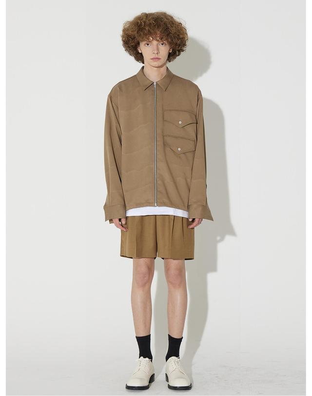 밀린 Zipper Two Pocket Shirts Jacket(Brown) 착용컷