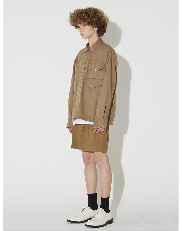 밀린 Zipper Two Pocket Shirts Jacket(Brown) 착용컷