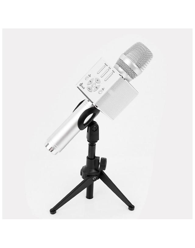 홈마블 미라클 M90 블루투스 다이나믹 노래방 마이크 (MR제거 AUX기능) 착용컷
