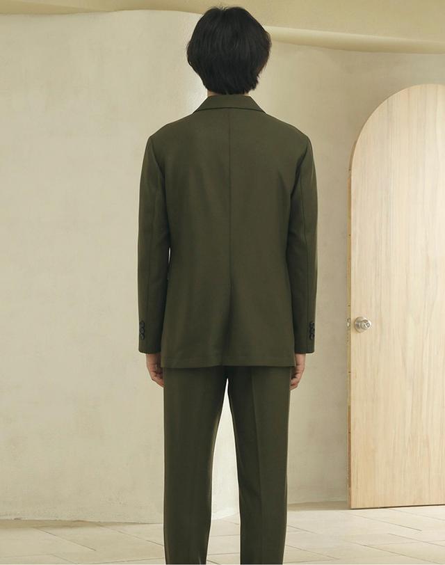 필시크 3 BUTTON SINGLE BREASTED JACKET (Khaki) 카키 착용컷