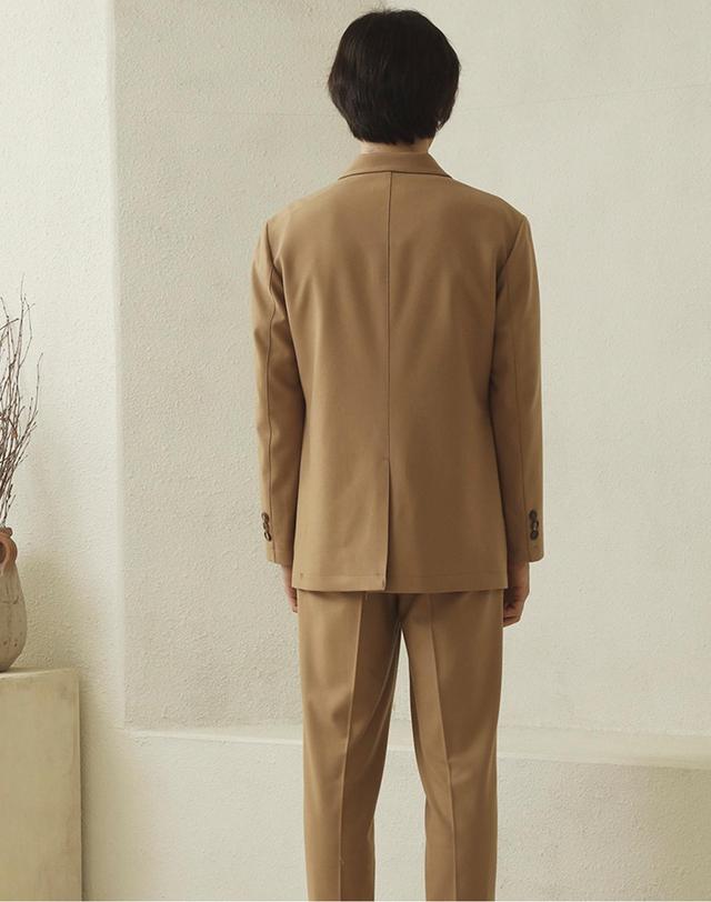 필시크 3 BUTTON SINGLE BREASTED JACKET (Beige) 카멜 착용컷