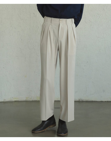 REVERSE 2PLEATS PANTS (Ivory)