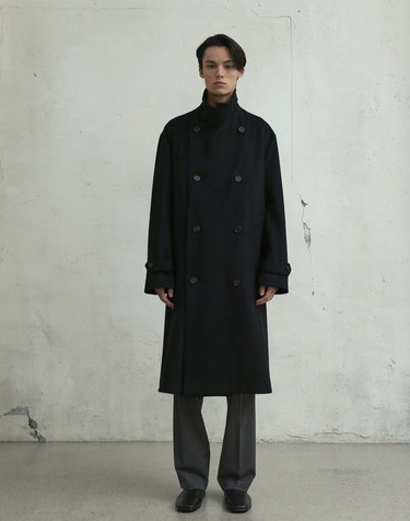 LAMBWOOL OFFICER COAT (BLACK)