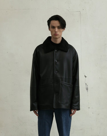 REVERSIBLE SHEARLING JACKET(BLACK)