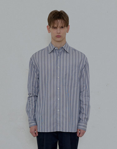 KUWAMURA STRIPE SHIRTS (Blue)