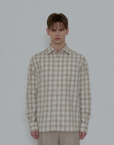 KUWAMURA CHECK SHIRTS (Ivory Beige)