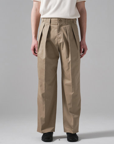 FORWARD TWO PLEATS PANTS (Beige)