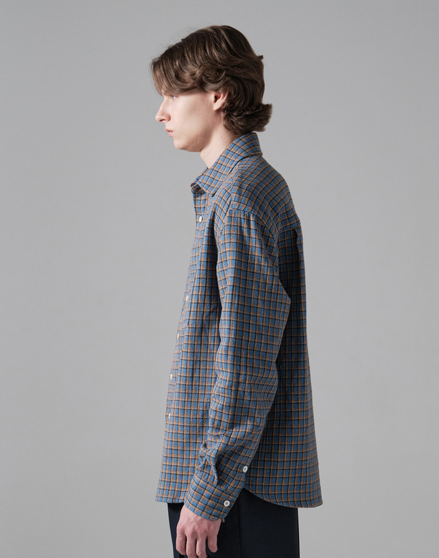 필시크 PANAMA CHECK SHIRT (BLUE) 착용컷