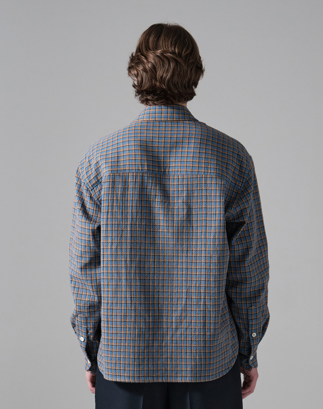 필시크 PANAMA CHECK SHIRT (BLUE) 착용컷