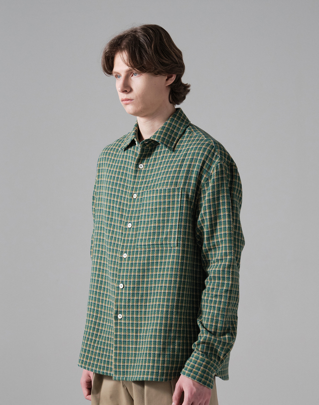 필시크 PANAMA CHECK SHIRT (GREEN) 그린 착용컷