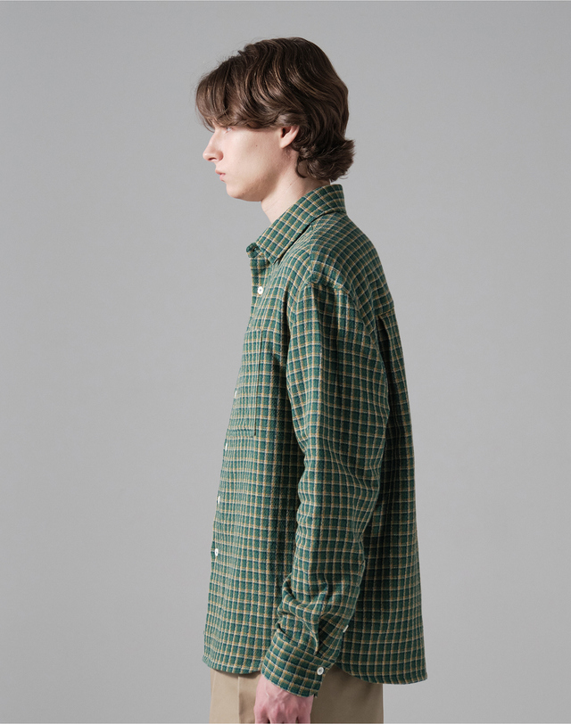필시크 PANAMA CHECK SHIRT (GREEN) 그린 착용컷