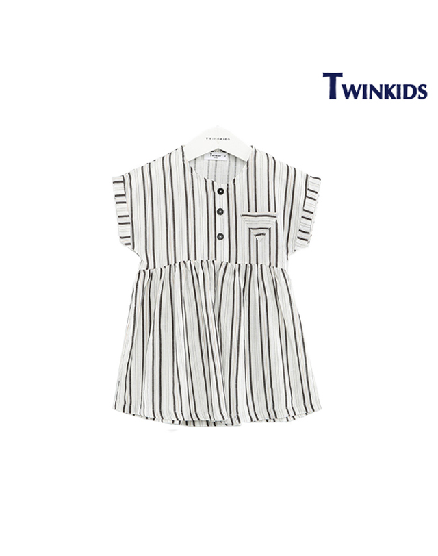 트윈키즈 [TWINKIDS] 핀ST 테슬원피스(T8MB9O98_BK) 착용컷
