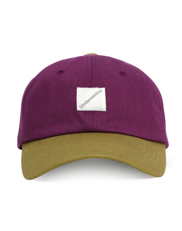 언더컨트롤 워싱 코튼 볼캡 V SQUARE / WASHED B B / PURPLE LIME 착용컷