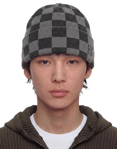 겨울 체크 비니 BEANIE / CHECKERBOARD / DARK SMOG