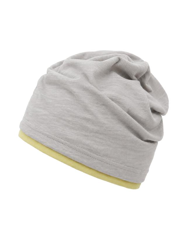 언더컨트롤 여름 얇은 라인 레이어드 슬럽 비니 남녀공용 모자 BEANIE / LAYERED SLUB / LIGHT GREY 착용컷