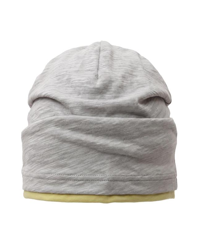 언더컨트롤 여름 얇은 라인 레이어드 슬럽 비니 남녀공용 모자 BEANIE / LAYERED SLUB / LIGHT GREY 착용컷
