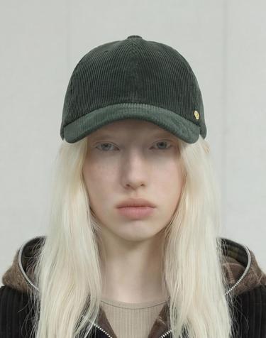 코듀로이 볼캡 6PANNEL BALL CAP / CORDUROY / FOREST
