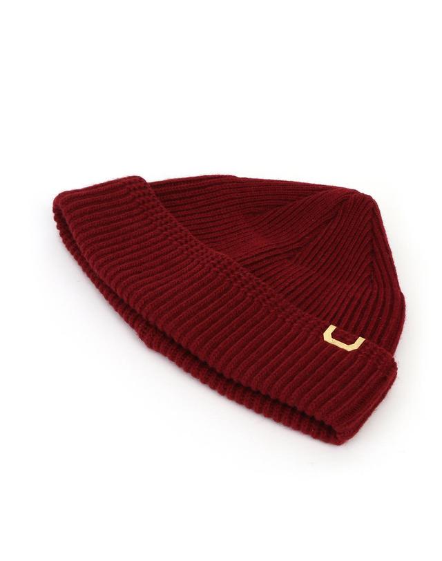 언더컨트롤 스튜디오 겨울 숏비니 WATCH CAP / LAMBS WOOL / PS WINE 착용컷
