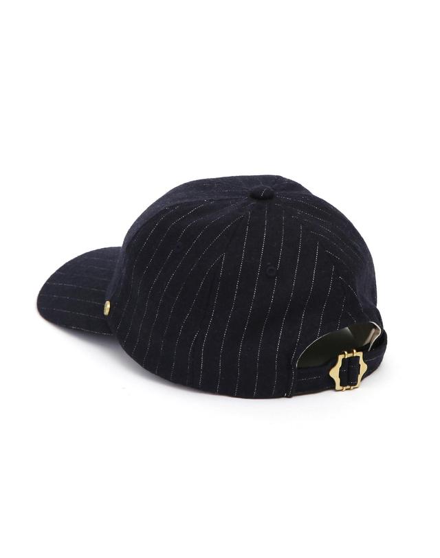 언더컨트롤 스튜디오 베이직 볼캡 6PANNEL BALL CAP / MODS PIN STRIPE / NAVY 착용컷