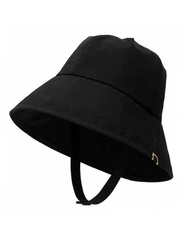 언더컨트롤 스튜디오 탈부착 스트랩 코튼 버킷햇 STRAP BUCKET / D BIO / BLACK 착용컷