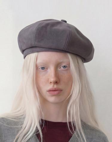 스웨이드 베레모 BREAD BERET / T SUEDE / SMOKE GREY