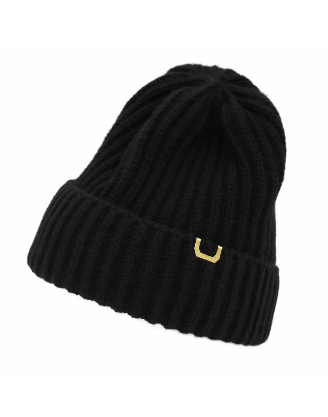 언더컨트롤 스튜디오 겨울 롱비니 MOUNTAIN BEANIE / CASHMERE / M BLACK 착용컷