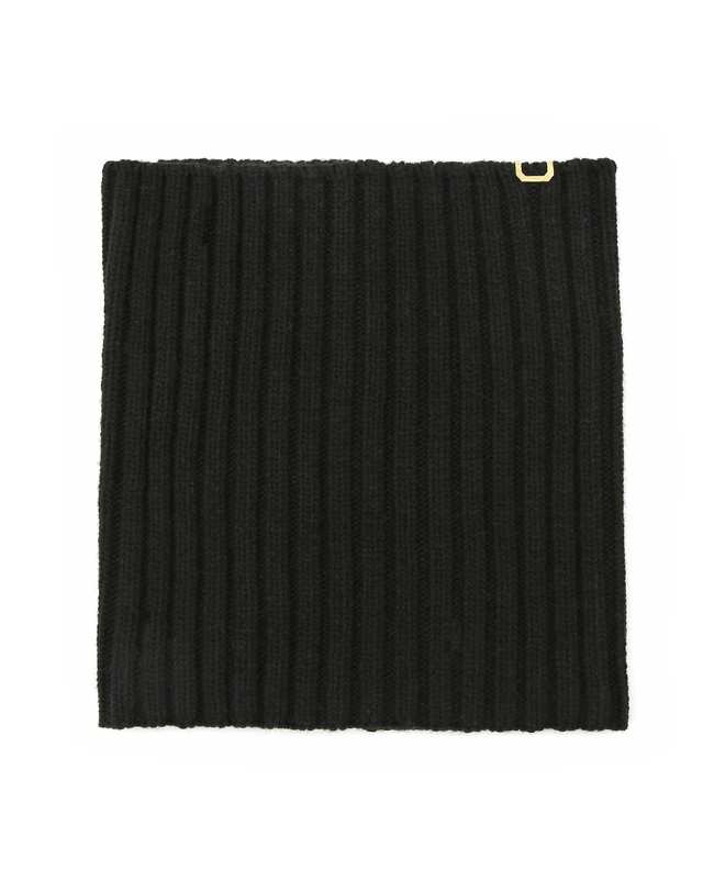 언더컨트롤 스튜디오 겨울 목도리 NECK WARMER / RIB / LAMBS WOOL / BLACK 착용컷