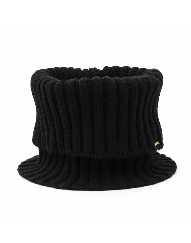 언더컨트롤 스튜디오 겨울 목도리 NECK WARMER / RIB / LAMBS WOOL / BLACK 착용컷