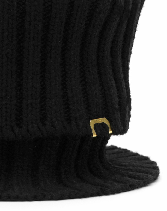 언더컨트롤 스튜디오 겨울 목도리 NECK WARMER / RIB / LAMBS WOOL / BLACK 착용컷